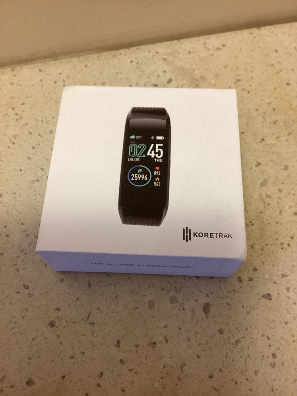 Koretrak  Black Fitness Tracker Band with Color Display